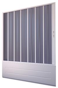 Sopravasca Lineare 170x150 cm 1 Anta a Soffietto in PVC Apertura Laterale H150 cm Dorini Bianco