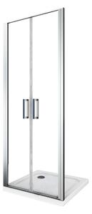 Porta Parete Doccia 70 cm 2 Ante Battenti in Cristallo 6mm H190 Saloon