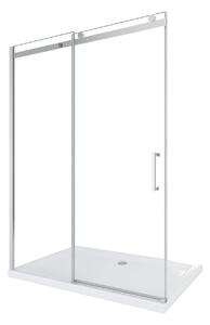 Porta Parete Doccia a Nicchia 1 Anta Scorrevole in Cristallo 8mm Trasparente H190cm 100 cm