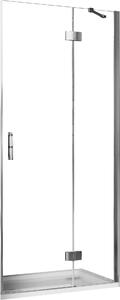 Porta Doccia 1 Anta Battente in Cristallo Trasparente 6mm H190 Fosterberg Herning 70 cm