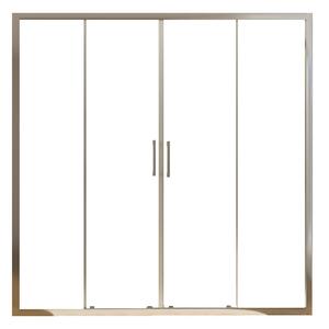 Porta Parete Doccia 2 Ante Scorrevoli in Cristallo Trasparente 6mm H190 Bonussi Giuly 130 cm