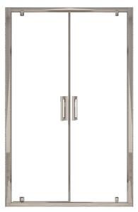 Porta Parete Doccia 2 Ante Saloon in Cristallo Trasparente 6mm H195 Bonussi Giuly 80 cm