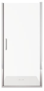 Porta Parete Doccia 1 Anta Batttente in Cristallo Trasparente 6mm H195 Bonussi Alexia 70 cm