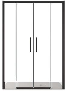 Porta Parete Doccia 140 cm 2 Ante Scorrevoli in Cristallo Trasparente 6mm H195 Bonussi Eliane