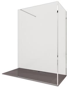 Box Doccia Parete Walk-In 70x70 cm 2 Lati in Cristallo Trasparente 8 mm H195 Bonussi Aurore