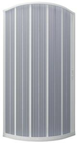Box Doccia Semicircolare 1 Anta a Soffietto in PVC Apertura Laterale H185 cm Dorini Bianco 90x90 cm