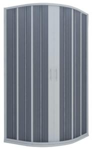 Box Doccia Semicircolare 2 Ante a Soffietto in PVC Apertura Centrale H185 cm Dorini Bianco 90x90 cm