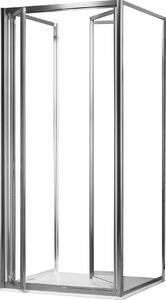 Box Doccia 3 lati 2 Ante Battenti in Cristallo Trasparente 4-6mm H185 Fosterberg Skagen 70x70x70 cm