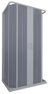 Box Doccia 3 Lati 2 Ante a Soffietto in PVC Apertura Centrale H185 cm Dorini Bianco 80x80 cm