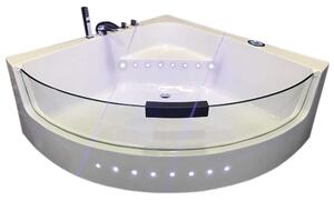 Vasca da Bagno Idromassaggio Angolare 140X140 cm Carnelli White Shark