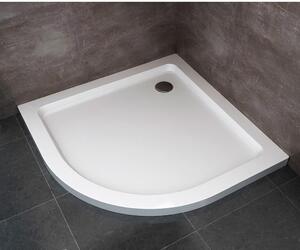 Piatto Doccia Semicircolare H5cm in ABS Rinforzato Bianco 80x80 cm