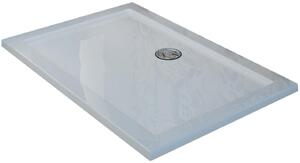 Piatto Doccia in Acrilico Fosterberg Floret 3 Bianco Lucido 80x120 cm