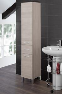 Mobile da Bagno Colonna Porta Asciugamani 33 Cm Rovere Chiaro