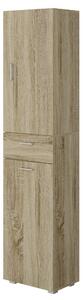 Armadio 1 Anta con Cassetto e Cestello 45x32x195 cm Rovere