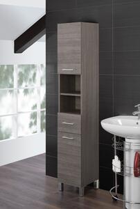 Mobile da Bagno Colonna Portasciugamani 33Cm Rovere Scuro