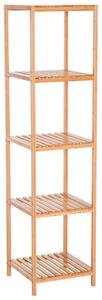Scaffale Portaoggetti in Bambù a 5 Ripiani 36x36x145 cm