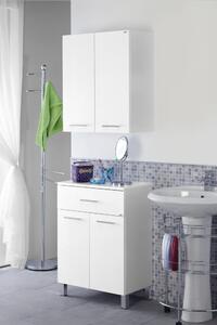 Mobile da Bagno Base Doppia 60Cm Laccato Bianco