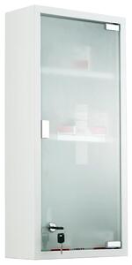 Armadietto Medicinali in Acciaio 3 Ripiani e 2 Chiavi 27x57x12 cm Health
