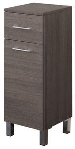 Mobile da Bagno Base Singola 33x33x84cm Rovere Scuro