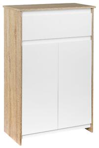 Mobile Bagno 60x30x90 cm in MDF Legno e Bianco