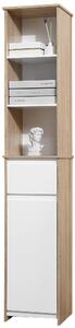 Mobile Bagno con Ripiani 32,6x30x171,2 cm in MDF Bianco