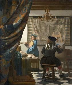 Jan (1632-75) Vermeer - Stampa artistica The Artist's Studio c 1665-66, (35 x 40 cm)