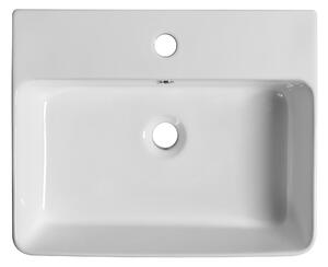 Lavabo da Appoggio 52x42x15,5 cm in Ceramica Bianco