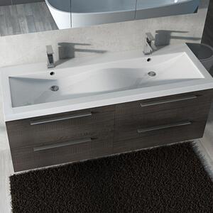 Lavabo da Bagno Doppio Acrilico Bianco 144cm Fosterberg Porto 5