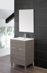 Mobile da Bagno Composizione Bagno 60Cm Rovere Scuro