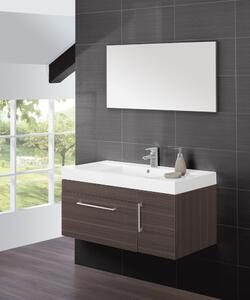 Mobile da Bagno Sospeso Marrone Composizione 100Cm