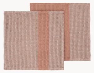 Set di 2 strofinacci in cotone organico Gano