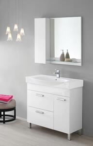 Mobile da Bagno Composizione Bagno 90Cm Laccato Bianco Issimo 90