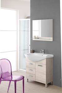 Mobile da Bagno Rovere Chiaro Composizione Bagno 80Cm Magnum