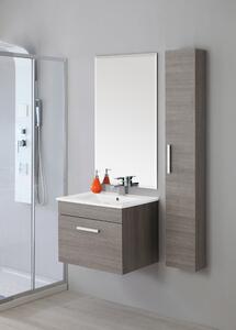 Mobile da Bagno Sospeso Composizione Bagno 60Cm Rovere Scuro Show 60