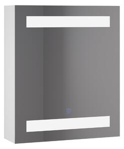 Pensile da Bagno 1 Anta Specchio con LED 60x50x15 cm MorningLight Bianco
