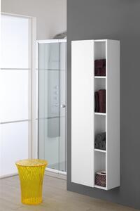 Mobile da Bagno Pensile Sospeso 50X26X160Cm Bianco Laccato