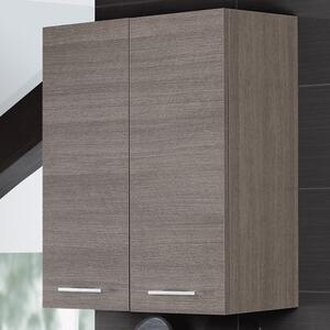 Mobile da Bagno Pensile Doppio 60Cm Rovere Scuro