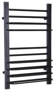 Scaldasalviette Elettrico 200W da Parete Nero 50x18x80 cm