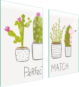 Piastre copri fornelli 2 pezzi 75x52 Copri piano cottura in Vetroceramica tagliere in vetro cactus bianco