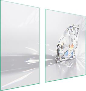 Piastre copri fornello 2 pezzi 90x52 Copri piano cottura in Vetroceramica tagliere in vetro diamante