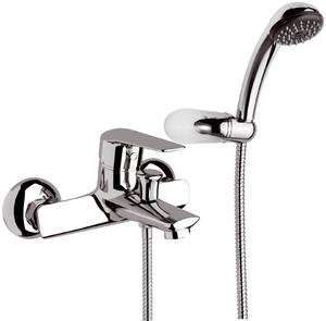 Kit Doccino e Miscelatore Monocomando per Vasca in Ottone Mariani Essenza Cromato