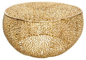 Tavolino filigranato LEAF 80 cm oro Lavorato a mano