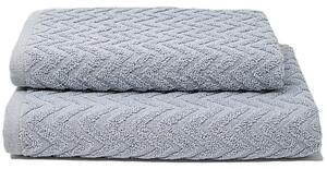 Set Spugna Asciugamani Ospite + Salvietta Sally ZigZag Perla