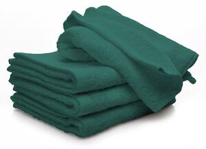 Set Spugna Asciugamani Ospite + Salvietta Verde Scuro