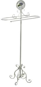 Portasciugamani a Stelo in Metallo 44x24H103,5cm Lavanda Bianco