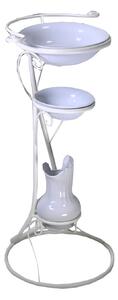 Portacatino in Metallo 47x39,5H85cm Crema