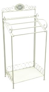 Portasciugamani a Stelo in Metallo da Appoggio 47x31H98,5cm Le Bain Bianco