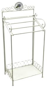 Portasciugamani a Stelo in Metallo da Appoggio 47x31H99cm Lavanda Bianco