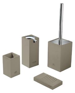 Set 4 Accessori da Bagno in Resina TFT Accessories Tortora