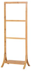 Piantana Portasciugamani con 3 Bracci in Bambù Naturale 40.5x28x104 cm